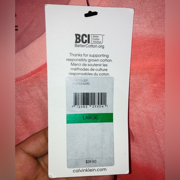*New* CK Long Sleeve Monogram Logo T-Shirt  Size L - Picture 8 of 9